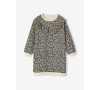 VERTBAUDET Robe en Molleton à Volant Fille Léopard 10A