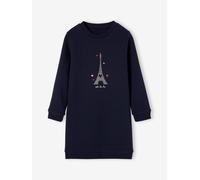 Robe en molleton fille marine 8A