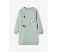 Robe en molleton fille vert sauge 8A