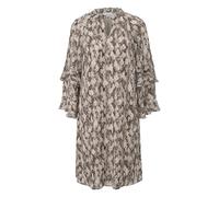 Robe en mousseline imprimÃ©e avec dÃ©tails Ã volants aux manches femme COMMA Beige 40