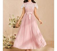 Robe en mousseline plissée pour adolescents, robe de cérémonie de luxe brodée, cérémonie de remise des diplômes du chœur 14Y,13Y,16Y,15YRayéMousseline