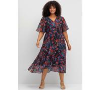 Robe en mousseline - Sheego - marine à motifs MARINE À MOTIFS 44