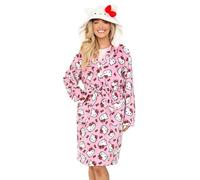 Robe en polaire rose à capuche pour filles Hello Kitty, rose, 7-8 ans