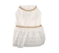 Robe en pour Princesse Animale, Robe de Mariage pour Chien, Jolie Robe de fête Estivale Respirante, Douce et Confortable pour Chien, avec Fermeture à Crochets et Boucles, (M.)