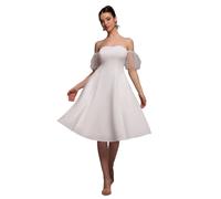 Robe en rÃ©sille femme Goddiva Midi Blanc 44