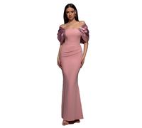 Robe en satin femme Goddiva Maxi Rose 40
