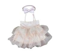 Robe en tulle délicate pour bébé Tissu polyester respirant pour nouveau-né Accessoires de studio photo Jupe en couches avec coiffe Tenue de photographie douce pour bébé