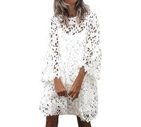 Robe en Tulle Noir Casual Style Ethnique Dentelle Tempérament Floral Tempérament Petite Jupe Parfumée Ensemble Jupe Longue Femme Noir, Blanc., XL