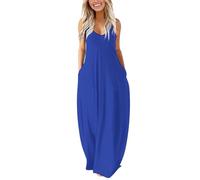 Robe en viscose pour femme - La jupe longue en patchwork solide pour femme avec col rond et manches longues est tendance et confortable - Robe pour femme bordeaux, bleu, L