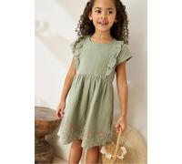 Robe Enfant En Gaze De Coton Anaelle Kaki 24M(86CM)