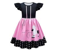 Robe Enfant Fille - Robe pour Enfant des années 1950 - Élégante Tenue Dressage rétro inspirée des Sock Hop pour Filles Travel Friendly et Pratique