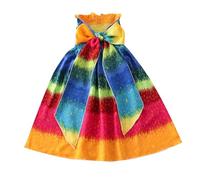 Robe Enfant Filles Chic et Elegant sans Manches Robe Anniversaire Formel fête Mariage Baptême Demoiselle d'honneur Communion Robes Fleur Robes Pageant Fête de Mariage Dress Pas Cher 2-15 ans