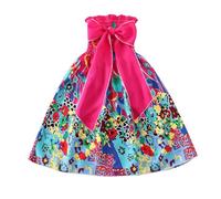 Robe Enfant Filles Chic et Elegant sans Manches Robe Anniversaire Formel fête Mariage Baptême Demoiselle d'honneur Communion Robes Fleur Robes Pageant Fête de Mariage Dress Pas Cher 2-15 ans