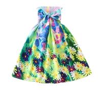 Robe Enfant Filles Chic et Elegant sans Manches Robe Anniversaire Formel fête Mariage Baptême Demoiselle d'honneur Communion Robes Fleur Robes Pageant Fête de Mariage Dress Pas Cher 2-15 ans