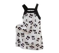 Robe EnfantRobe pour Enfants Fille Imprimée Élégante Tenue Décontractée Tout-Petits Confortable Mignonnerie Style Quotidien Idéal Cadeau (Black, 6-7 Years)