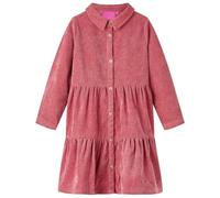 Robe Enfants À Manches Longues Velours Côtelé Rose Ancien 128