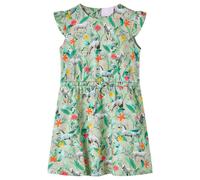 Robe Enfants à Manches Vêtement Imprimé Licorne et Plantes Kaki Clair 128 vidaXL