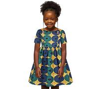 Robe Enfants Rond Toddler Filles Traditionnelle 16Y Style Africain Princesse Robes À Manches Courtes Tenues Cou Bébé Dashiki Ankara Filles Robes Robe Pull Fille Longue Cher