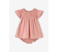 Robe et bloomer bébé fille coton blush 9M(71CM)