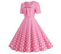 Robe Ete Femme Annee 50 Robe Short 1950's Vintage Cérémonie Années 1950 50 60 Robe De Soirée Fête Rockabilly À Pois Robe a Pois Anniversaire Audrey Hepburn Baodan Robe De Soiree Femme Annee 50