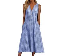 Robe été Femme Fluide Femmes Tank Robe de Travail Chic et Elegant Décontractée Couleur Unie Manche Courte Paire avec Jupe Vêtements Femme Cotton en Line Chemise Maxi Robes Robe Cocktail Elegante