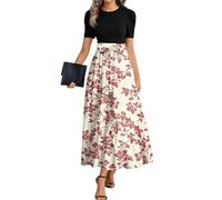 Robe Ete Femme Longue Blanche Tenue Sexy Érotique Hot De Chambre Gala Dos Nu Robe Noire Femme Chic Hippie Summer Dress Coton Ensemble Ete Fleurie (A16,M)