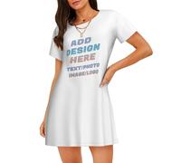 Robe Ete Femme Personnalisable - avec Photo Texte pour CréEr Votre Robe Unique - PersonnaliséE Choisissez Votre Image - Cadeau Unique pour Femme 2XL