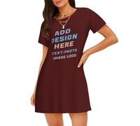 Robe Ete Femme Personnalisable - avec Photo Texte pour CréEr Votre Robe Unique - PersonnaliséE Choisissez Votre Image - Cadeau Unique pour Femme L