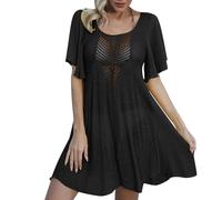 Robe Ete- ParéO De Plage pour Bordure EuropéEnne Coutures TisséEs IrréGulièRes Jupe Ample Robe Beige