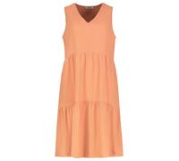 Robe-été sans manches V-col ruches design elegant.