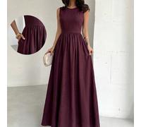 Robe évasée avec ceinture à la taille, bleue, convenant pour la Saint-Valentin, les concerts, les représentations, les rendez-vous, les fêtes, les mariages, sexy, élégante, pour le trajet domicile-tra