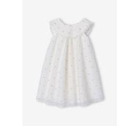 VERTBAUDET Robe évasée Fille Tulle brodée Blanc 12A