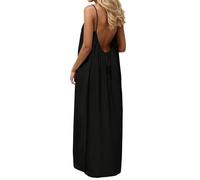 Robe Ever Pretty, Generic Robe Nuance La Caline Jolie Dos Nu Robes Femme Chic et Elegant Summer Backless Dress d'été Boheme de Plage Longue Casual Dresses Ouverte Dos Ajustable