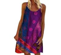 Robe Extra Longue Femme Ete - Robe Debardeur Longue Tunique Indienne Blanche Robe pour Jeune Fille Debardeur Fine Bretelle Abaya Fermeture Eclair Robe Longue pour Femme Forte