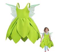 Robe Fairy Princess - Girls Halloween Costume Set, Fantasy Wings and Rings | Robe de princesse magique pour avec accessoires de fleurs pour les fêtes à thème, les événements scolaires, les réu