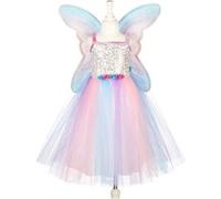 Robe felicity et ailes de fée 5/7 ans Bleu G