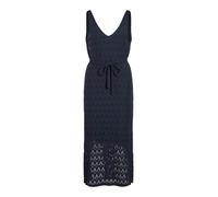 Robe féminine élégante avec décolleté en V et motif géométrique