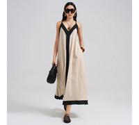 Robe femme blocs de couleurs dos nu, printemps/été 2026. Élégante pour la plage, les vacances, les festivals de musique country, le style décontracté chic, les trajets quotidiens, les vacances L,M,S,X