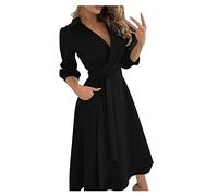 Robe Femme Chic - Elegantrobe Classique Robe Fourreau Robe Satin Femme Soiree PlisséE Au Genou à La Mode Classique DéContractéE Swing Robes
