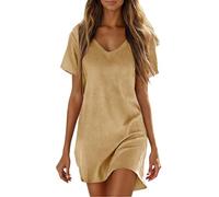 Robe Femme Chic Et Elegant Boheme Caraco Dos Nu Sans Manches Pour Verte Mariage Grande Taille Coton Lin De Plage Danse Salon Longue À Bretelles Cocktail Saint Patrick Noire Manche Témoin Terracotta Ka