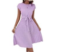 Robe Femme Chic Et Elegant Ceremonie Robe De Soiree Grande Taille Promo Fluide Blanche Chic de Bal mi Longue Tenues Élégante Et Ventes Flash3#Violet légerS