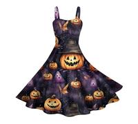Robe Femme Chic Et Elegant Corset Diable Hiver Costume Halloween Femme Chauve Souris Cartoon Gothique Robe De Soiree Manche Longue Populaire Imprimée Jupe Faucheuse Décontracté 2#Gris Oscuro XXL