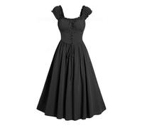 Robe Femme Chic Et Elegant Corset Diable Hiver Costume Halloween Femme Faucheuse Cartoon Sorciere Robe De Soirée Manche Longue Populaire Ange Jupe Squelette Rétro 2#Noir S