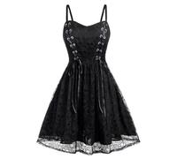 Robe Femme Chic Et Elegant Corset Gothique Hiver Deguisement Halloween Femme Citrouille Cartoon Sexy Robe De Soirée Manche Longue Classique Medieval Jupe Fantôme Populaire 2#Noir S