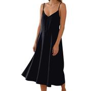 Robe Femme Chic Et Elegant De Plage Longue Robes Bleu Roi Princesse Maxi D'été Ete Satin Rouge Verte Ceremonie Noir Sexy Dos Bretelles Ample Sans Manches Elegante Courte Devant Derriere Gaze Coton Le