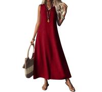Robe Femme Chic Et Elegant De Soirée Grossesse Grande Taille Cocktail Bleu Ciel Robe Champetre Sexy Femme Fluide Été Longue Noire pour Personne Agée Retro Vintage Mes Commandes (A11,M)