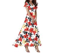 Robe Femme Chic Et Elegant Ete Kimono Sexy Vintage De Gala Courte Robe De Mariée Princesse Elegante Femme Tenue Mariage Infinity Dress Plage Ete Tee Shirt (A13,M)