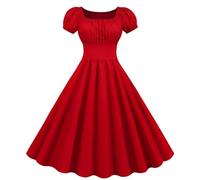 Robe Femme Chic Et Elegant Manche Longue Diable Hiver Deguisement Halloween Femme Faucheuse Cartoon Horreur Robe De Soiree a Line Classique Imprimée Jupe Infirmiere Décontracté 2#Rojo XXL