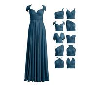 Robe Femme Chic et Elegant Mariage Beige Blanche Infinity avec Bandeau Convertible Sexy Longue Soirée Invitée Plage Manches Courtes Casual col V Taille Haute Cocktail Dress Aniversaire Noel Prom M S