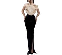 Robe Femme Chic Et Elegant Robe De Soirée Tenues Élégante Tenue Chinoise Longue pour Mariage Soiree Invitée Rouge Blanche Noir Dentelle Multiposition Nouvel an Ceremonie Chiffon 3XL Terracotta